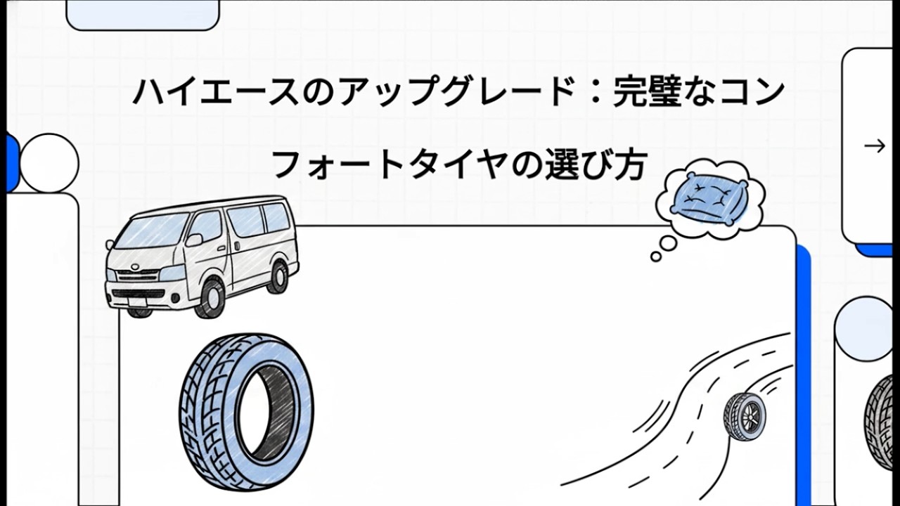ハイエースのタイヤ選び、乗り心地・ドレスアップ・インチアップ 