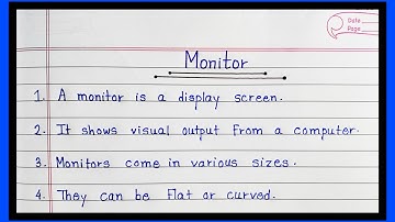 10 Lines Essay On Monitor In English | Easy And Simple Sentences About  Monitor | Essay On Monitor