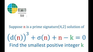 n is a prime signature{4,2}  solution of (d(n))^3+σ(n)+n-k=0 Find the smallest positive integer k