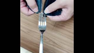 How to fix a broken zipper with a fork