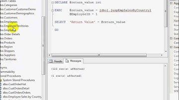 16-How to create/execute/test a stored procedure using Microsoft SQL Server Database