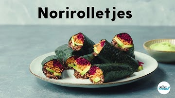 Springrolls van norivellen met rode rijst en groenten - Allerhande