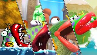 Evolution of Lunge Fish in Yoshi Games (Island to Mysterious Book)