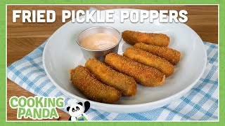 Fried Pickle Poppers [Deep Fried Snacks] | Cooking Panda