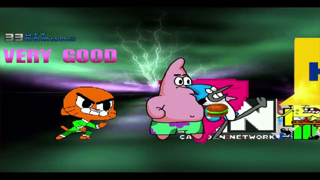 MUGEN Fight - Team Mordecai vs. Team SpongeBob 64
