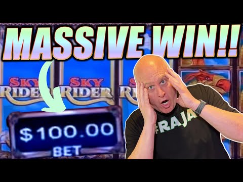 THE MAX BEST SLOT KING IS AT IT AGAIN! 🤑 High Limit Sky Rider Handpays Galore!