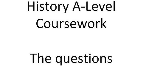 An introduction to the five questions for History A-Level coursework