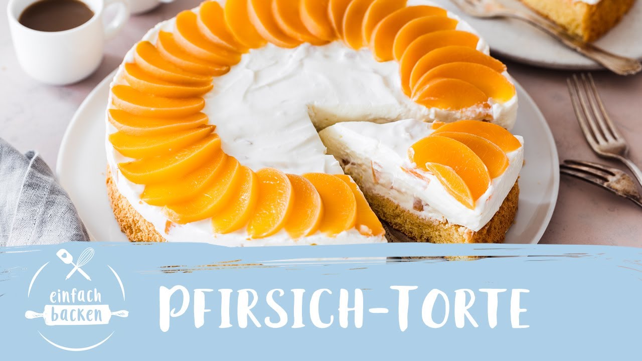 Himmlische Pfirsich-Torte mit Quark-Mascarpone-Creme I Einfach Backen ...