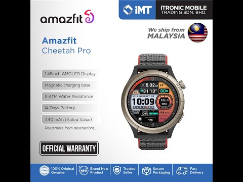 Amazfit Cheetah Pro Smartwatch  Running Watch with Chat AI Coaching 