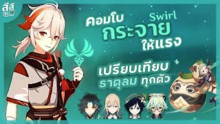 Genshin Impact ✦ เจาะลึก คอมโบกระจาย Swirl! เปรียบเทียบ ธาตุลม ทุกตัว!