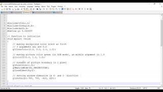 DRAW CIRCLE USING OPEN GL