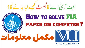 how to solve FIA mcqs test complete demo | fia ctbt test demo