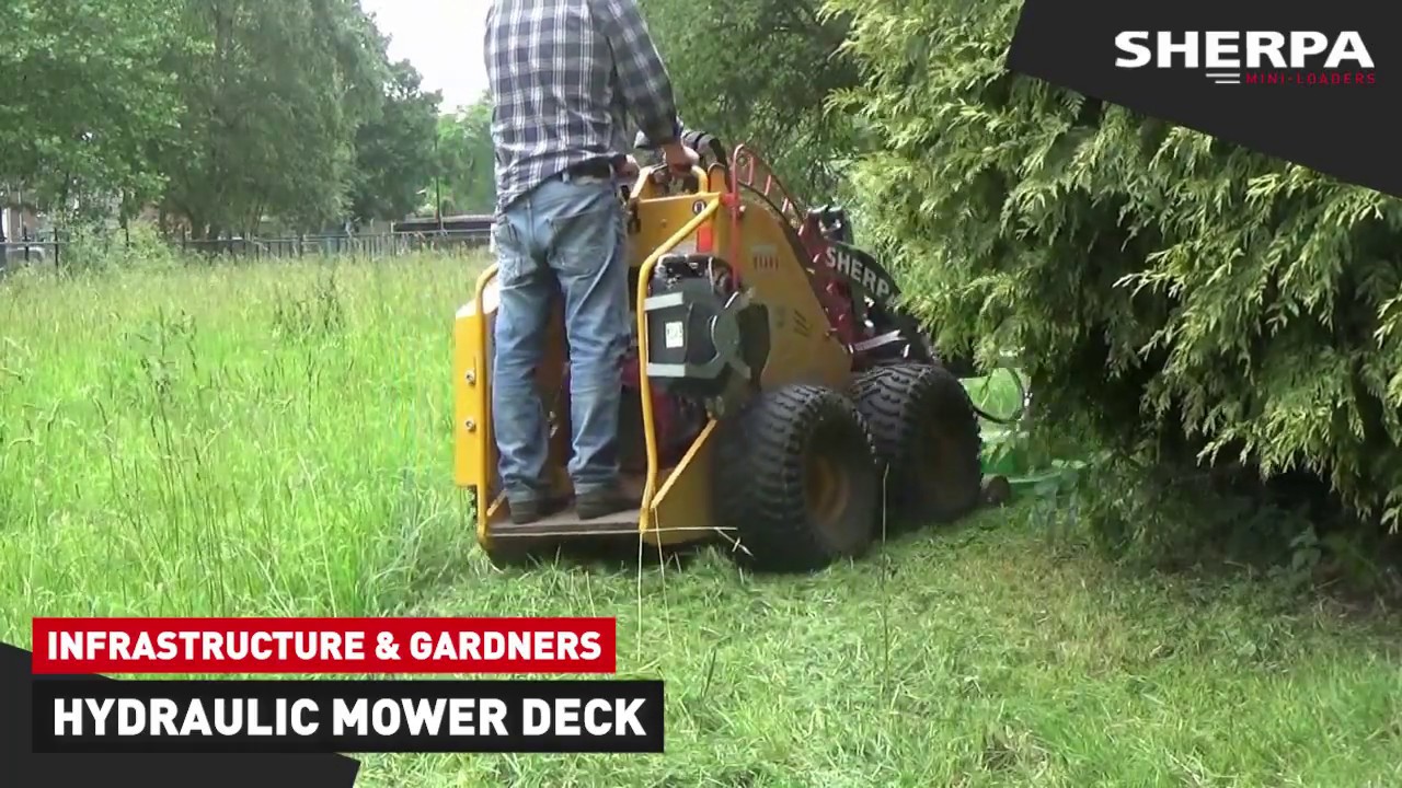 Infrastructure & Gardners Hydraulic Mower Deck SHERPA miniloaders YouTube