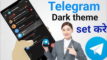 Telegram me Dark mode enable kaise kare | How to turn on/enable dark mode in telegram
