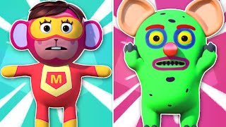 Head Shoulders Knees and Toes Song with Superhero | Kids Exercise Song By Kids Shows Club