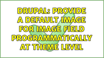 Drupal: Provide a default image for image field programmatically at theme level (2 Solutions!!)
