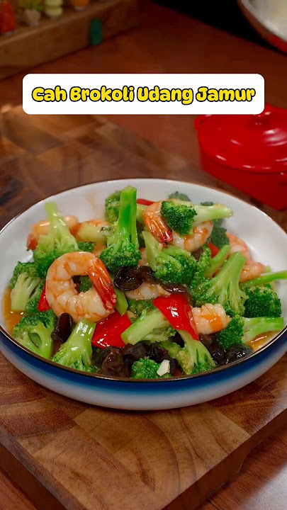 Resep Cah Brokoli with Udang Jamur. #food