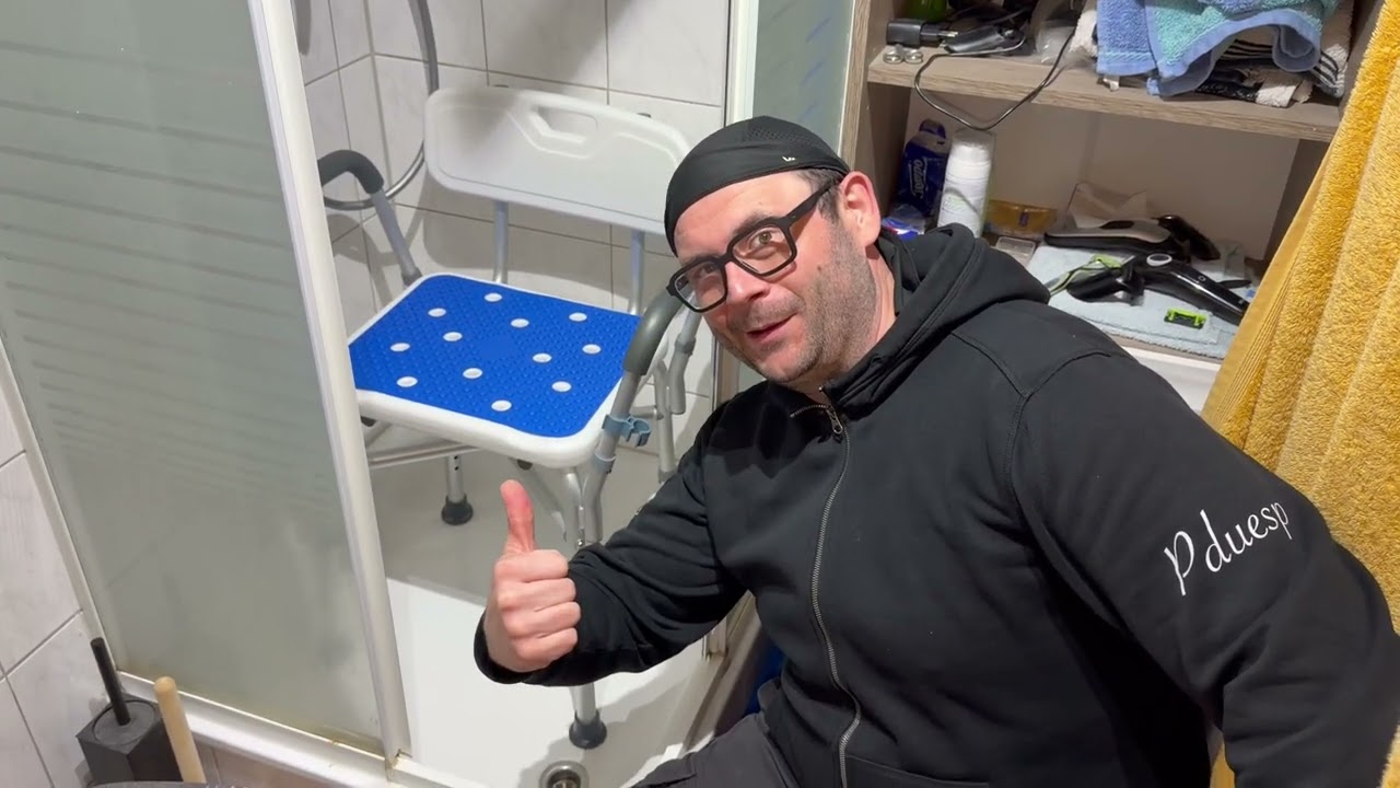 Duschhocker für Senioren & Menschen mit eingeschränkter Mobilität - Duschhilfe Unboxing & Anleitung 