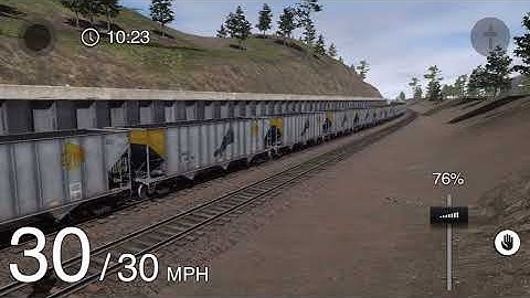 Trainz Simulator 3 CNW empty coal train with a Conrail C40-8 Leader 1996