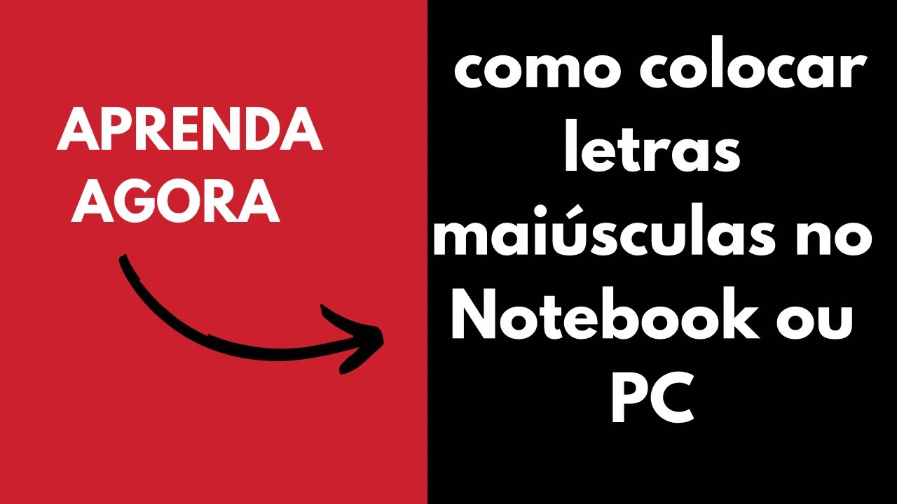 como colocar letras maiúsculas no Notebook - YouTube