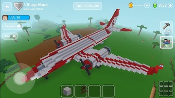 Passenger Plane - Block Craft 3d: Building Game