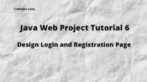 Java Project tutorial 6 Design Login and registration Page using HTML, CSS and Bootstrap
