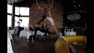 Dmitrii Chegodaev & Irina Fibi hoop duo practice Resimi