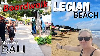 Exploring Legian beach vibrant boardwalk | Bali walking tour  | Bali Travel Guide & vlog