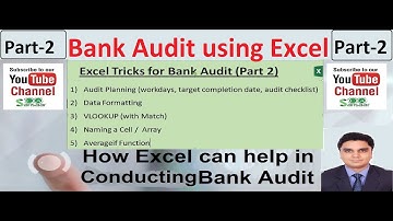 Bank Audit using Excel | Excel Tips and Tricks for Bank Audit - Part 2