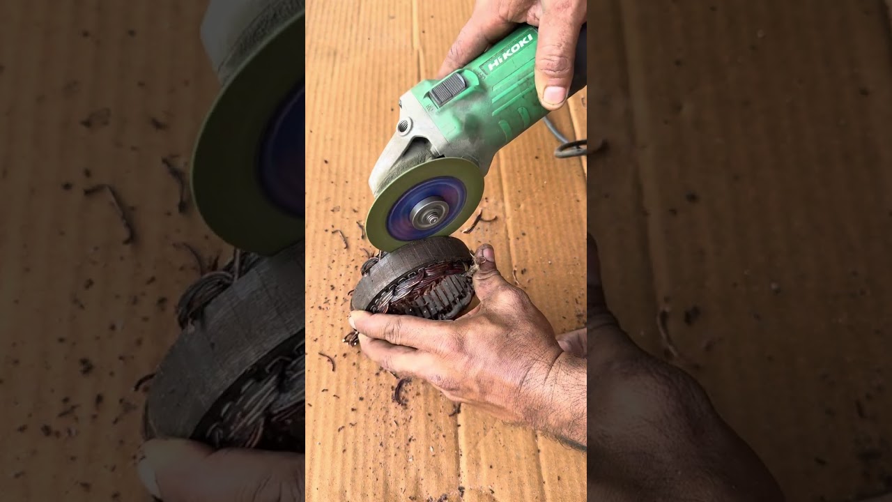 I dismantling a car alternator copper removing