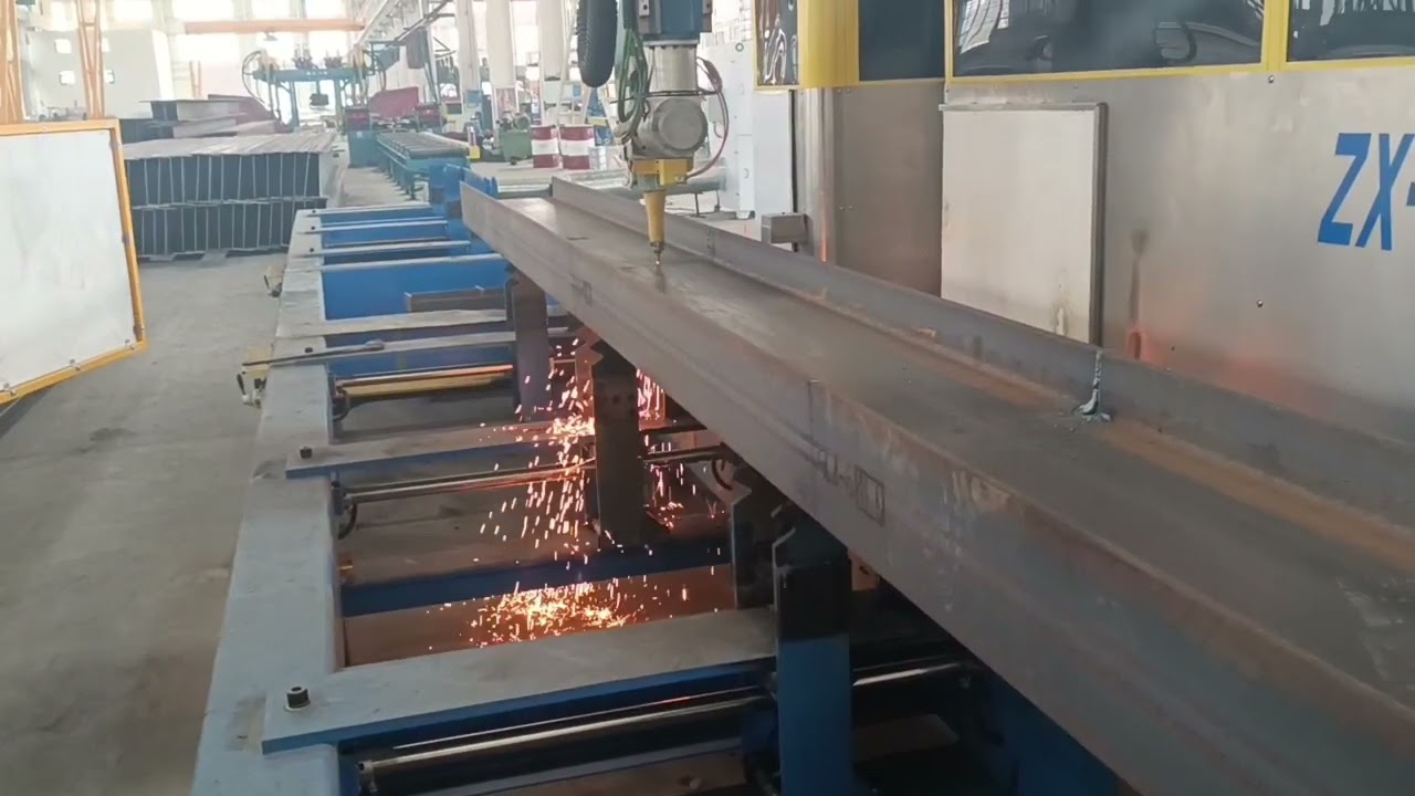 H beam coping line at customers