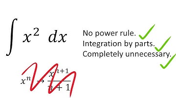 Integrating x^2 by parts for no reason except it works and makes you feel cool