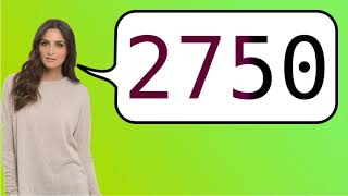 Como dizer '2750' em ingles