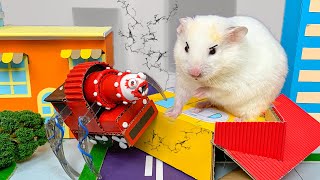 🐹 Hamster Escape From Train Eater Monster In Real Life | Hamsters Maze by MR HAMSTER 3,957 views 4 months ago 20 minutes