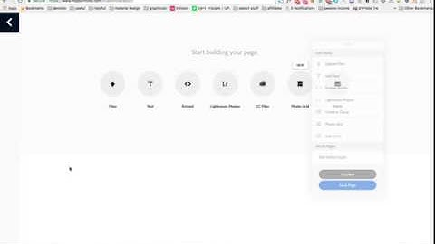 Adobe Portfolio - adding pages & menu ordering