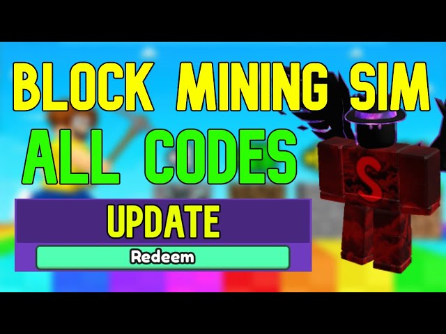 ALL Block Mining Simulator CODES  Roblox Block Mining Simulator