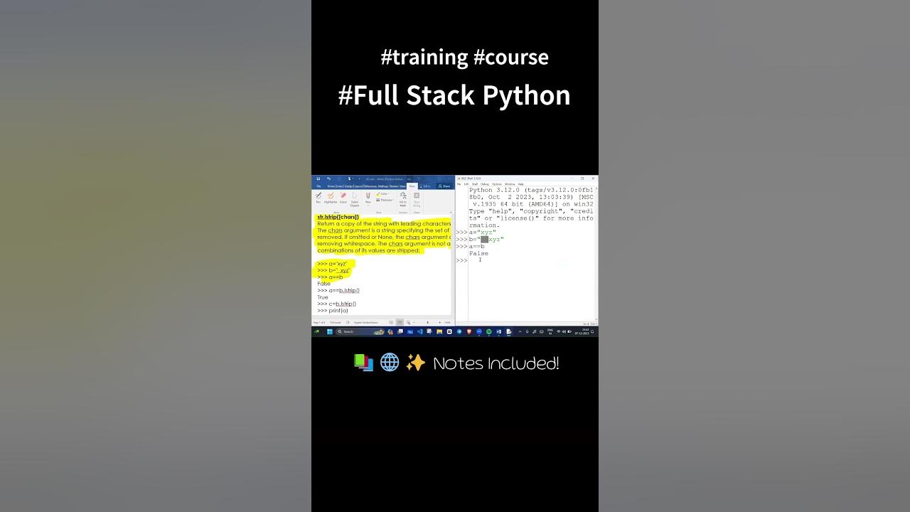 Strip() methods || remove space || #python #pythonfullstack # ...