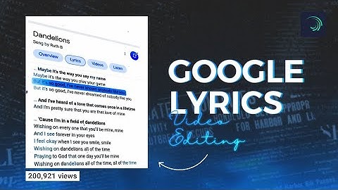 Instagram Trending Google Lyrics Video Editing | New Concept | Alight Motion
