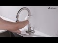 Mitigeur robinet cuisine installation  avec 3 fonctions douchette lda20014bn aihom