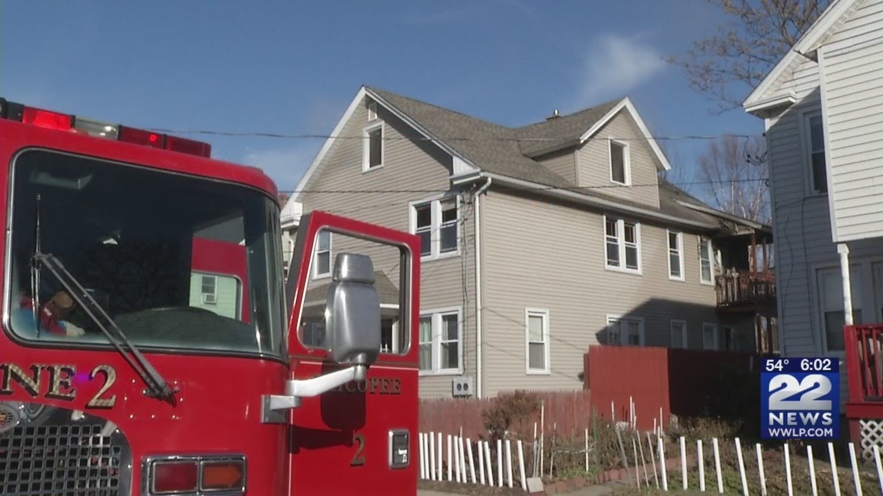 House fire closes section of Springfield Street in Chicopee - YouTube