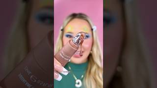 DRAW My MAKEUP Challenge😅👀Festival makeup trend blue eyeshadow looks simple #youtubeshorts #shorts