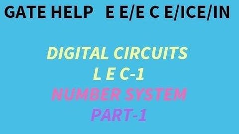 LEC-1  Number System 1