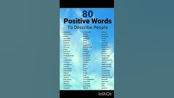 Positive words to describe people #words #english #spokenenglish #interactive #learnenglish