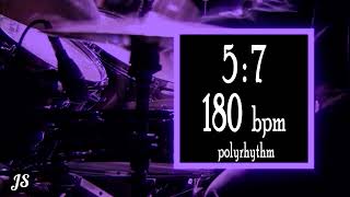 180 Bpm - 5:7 Polyrhythm Drum Beat