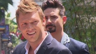 Nick Carter thanks Backstreet fans, chokes up at ceremony