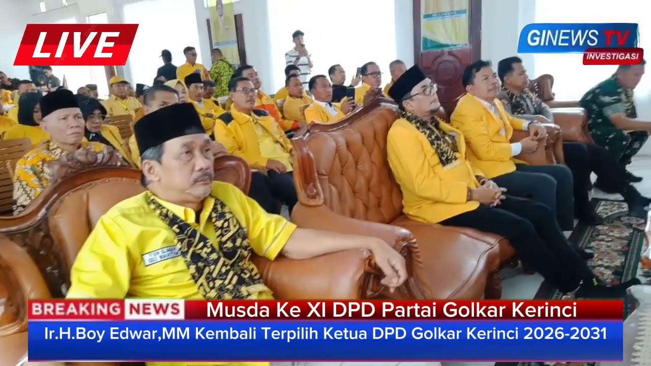 #Musda Ke XI Boy Edwar Kembali Terpilih Ketua DPD Golkar kabupaten kerinci Untuk Periode 2026 - 2031