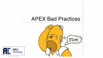 Roel Hartman: "APEX Bad Practices"