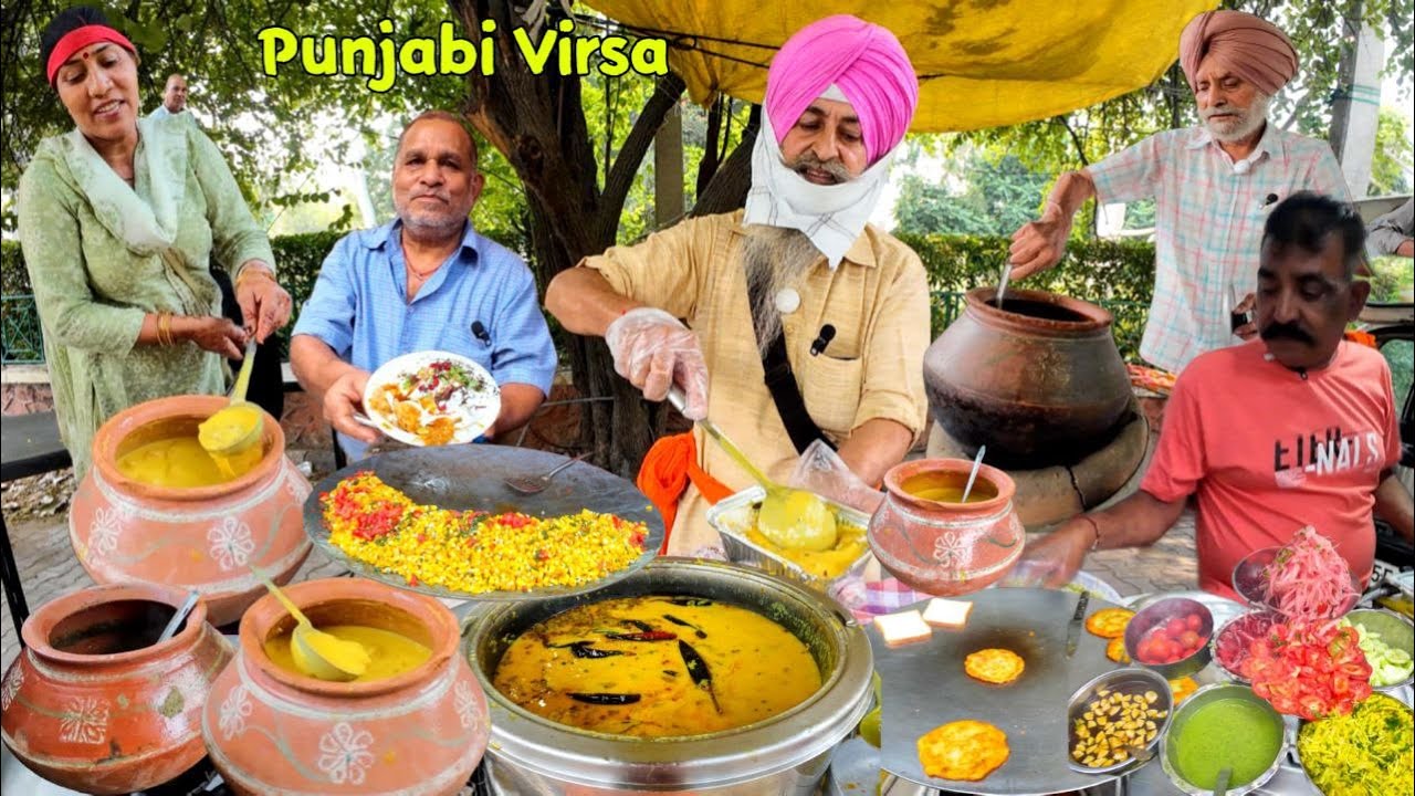 Ludhiana Street Food EP-7,Haare vala saag,Moong daal chilla, Baba Hoshiarpuri,Chulhe vali kaddi😍
