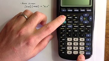 Basics of a TI83 (and TI84)
