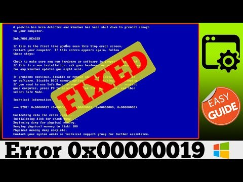 Wideo: Jak Naprawić Krytyczny Błąd Systemu Windows 0x00000019?